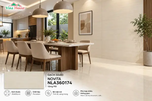 Gạch 30×60 NOVITA NLA360174 Vàng Mờ