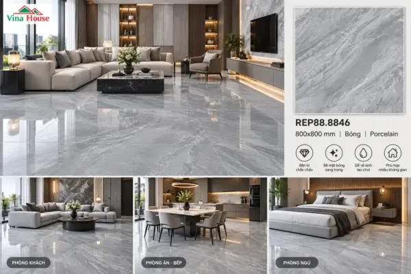 Gạch 80×80 Redstar REP88.8846 Bóng