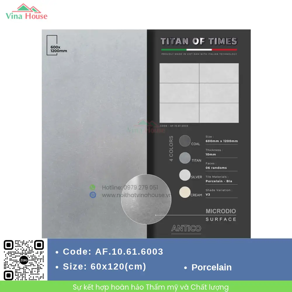 Gạch 60x120 APODIO AF.10.61.6003 Matt Tinh Thể