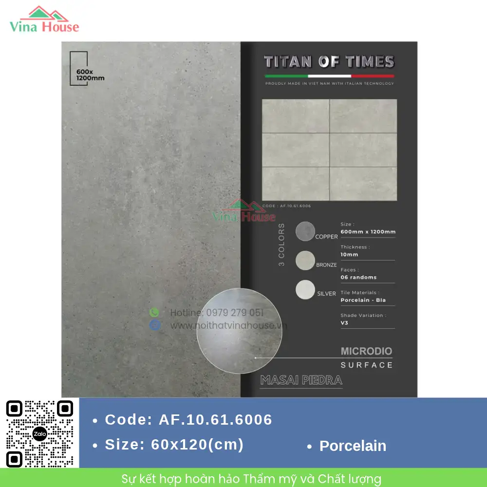Gạch 60x120 APODIO AF.10.61.6006 Matt Tinh Thể