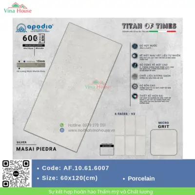 Gạch 60×120 APODIO AF.10.61.6007 Matt Tinh Thể