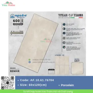 Gạch 60x120 APODIO AF.10.61.76704 Matt Tinh Thể