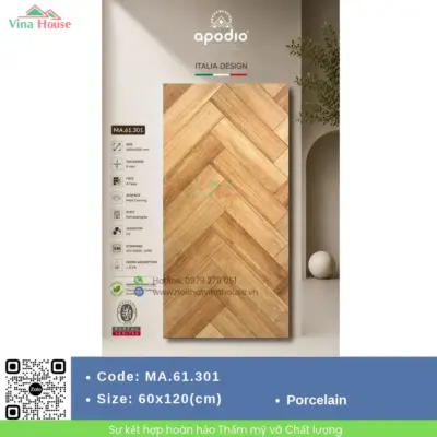 Gạch 60×120 APODIO MA.61.301 Vân Gỗ