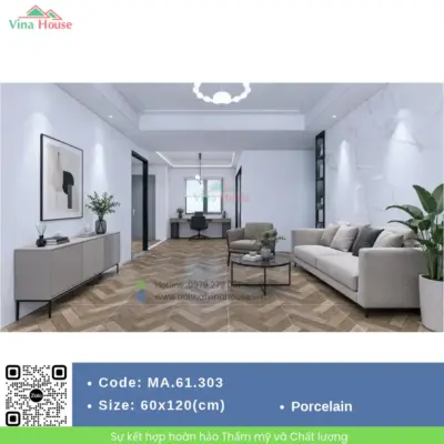 Gạch 60×120 APODIO MA.61.303 Vân Gỗ