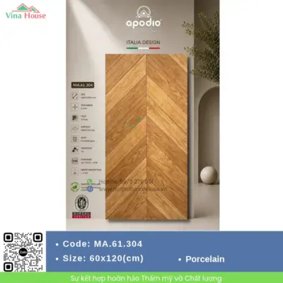 Gạch 60×120 APODIO MA.61.304 Vân Gỗ