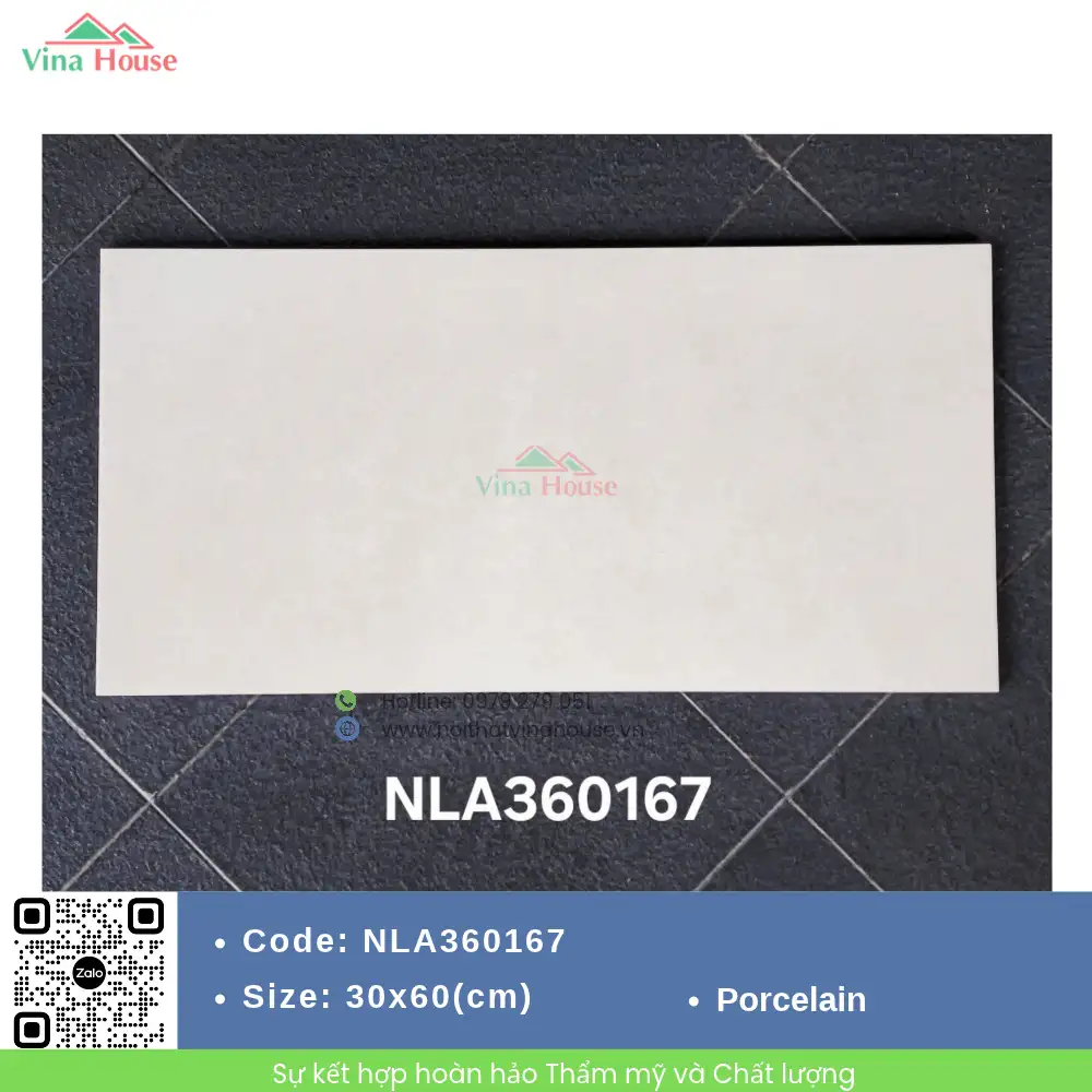Gạch 30x60 NOVITA NLA360167 Trắng Mờ