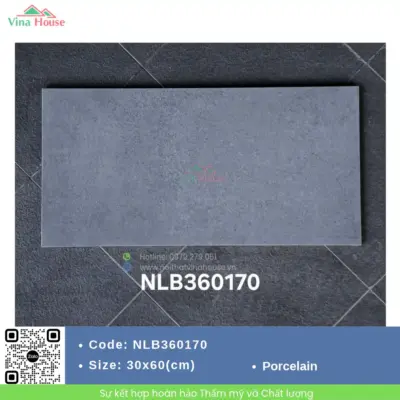 Gạch 30×60 NOVITA NLB360170 Xám Mờ